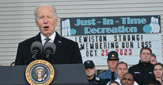 Joe Biden Visits Maine, Doesn't Mention Shooting Occurred in Gun-Free Zone