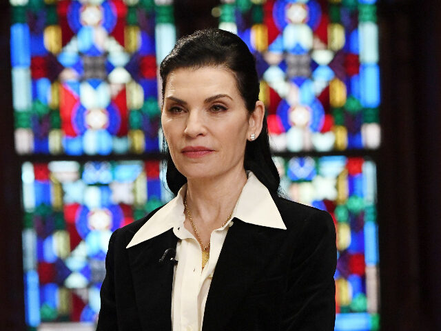 NEW YORK, NEW YORK - JANUARY 26: In this image released on January 26, Julianna Margulies hosts "The Hate We Can’t Forget: A Holocaust Memorial Special" at the Central Synagogue, broadcast on January 26, 2022 in New York City. "The Hate We Can’t Forget: A Holocaust Memorial Special airs Wednesday, …