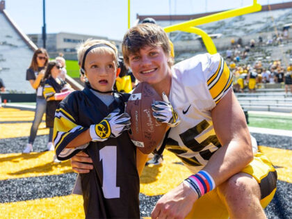 Nile Kron has more than his Kid Captain status in common with @hawkeyefootball linebacker
