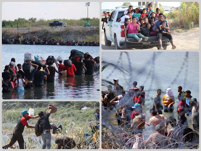 Group of 500 Migrants Flood into Texas Border Town - Vimarsana News