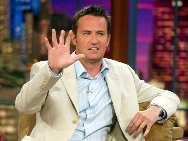 BURBANK, CA - APRIL 8: Actor Matthew Perry appears on "The Tonight Show with Jay Leno