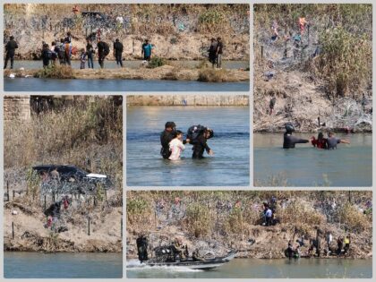 Migrants Crossing from Mexico. (Randy Clark/Breitbart Texas)