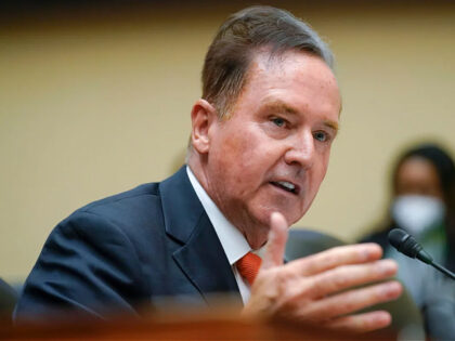 FILE - Rep. Brian Higgins, D-N.Y., speaks during a House Committee on Oversight hearing on