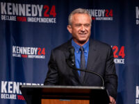 MIAMI, FLORIDA - OCTOBER 12: Independent presidential candidate Robert F. Kennedy Jr. speaks during a campaign event "Declare Your Independence Celebration" at Adrienne Arsht Center for the Performing Arts of Miami-Dade County on October 12, 2023 in Miami, Florida. Miami is the first stop of three that Robert F. Kennedy Jr. will do in Florida with his Declare Your Independence Celebration event, announcing that he dropped his Democratic bid for president and will run as an independent candidate. (Photo by Eva Marie Uzcategui/Getty Images)