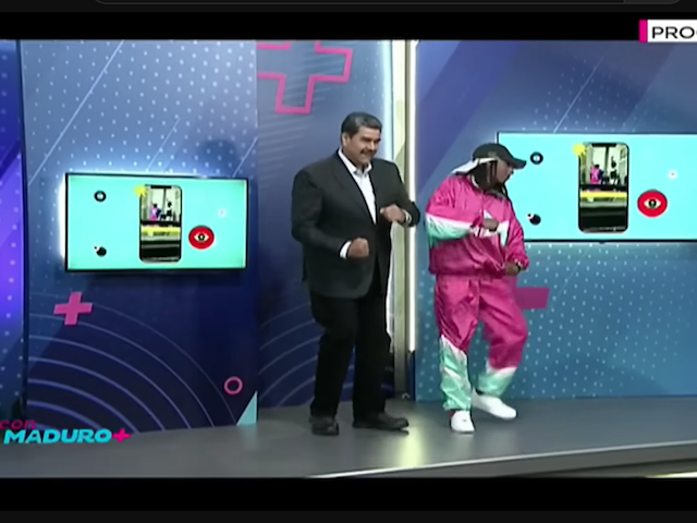 Socialist dictator of Venezuela Nicolas Maduro dances on state television, April 2023