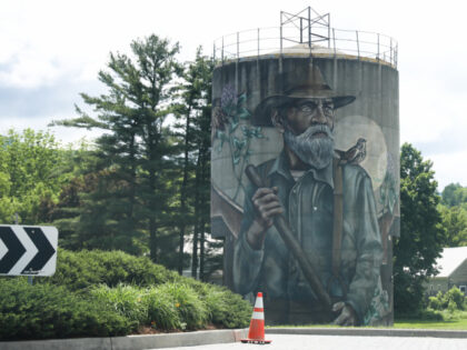 A North Silo Mural by Sarah Rutherford in Jeffersonvile, United States on June 19, 2023. (