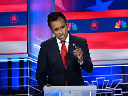 entrepreneur Vivek Ramaswamy speaks during the third Republican presidential primary debat