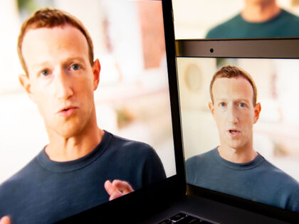 Mark Zuckerberg, chief executive officer of Meta Platforms Inc., speaks during the virtual