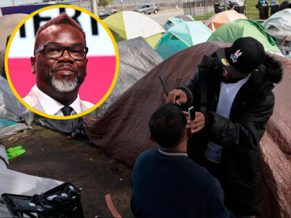 Chicago Mayor Brandon Johnson and migrant encampment
