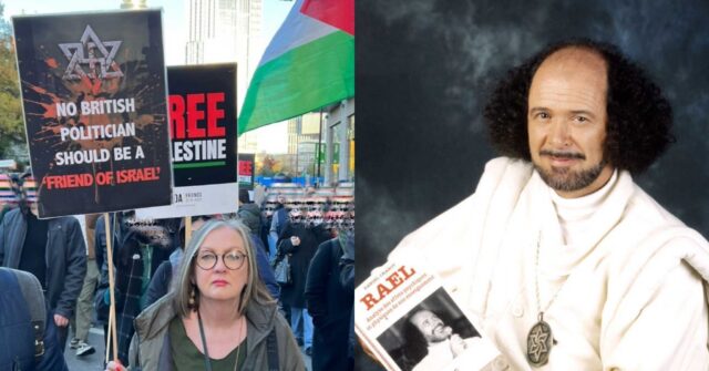 Swastika Protest Sign Not Antisemitic, Represents UFO Cult, Says Husband