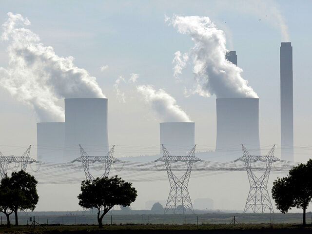 Steam billows from the chimneys at the coal-fired Lethabo power station in Vereeniging, So
