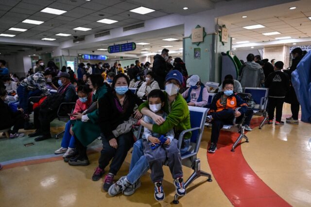 A children's hospital in Beijing, where there have been surging cases of respiratory illne