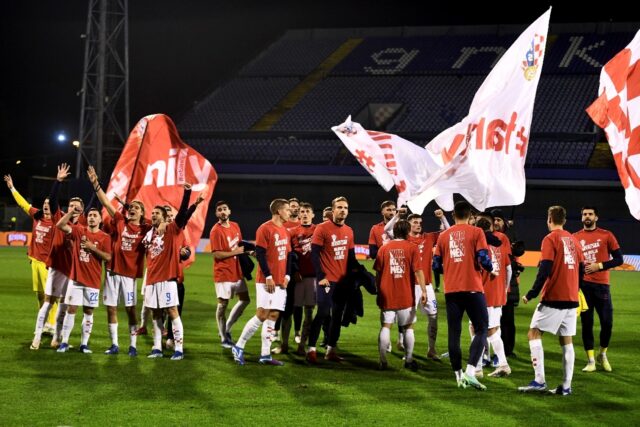 Croatia celebrate beating Armenia to qualify for Euro 2024