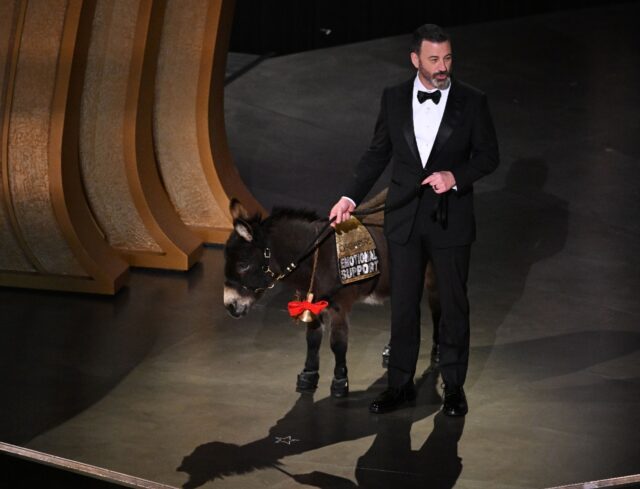 Late night TV host Jimmy Kimmel -- tapped to host the 2024 Oscars -- previously hosted the