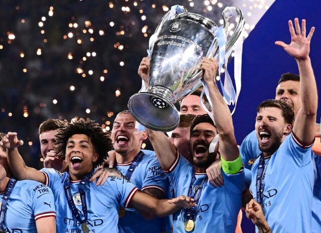 Manchester City won the treble in the 2022/23 season
