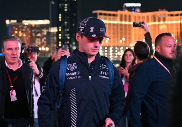 Red Bull Racing's Dutch driver Max Verstappen, Formula One's world champion, arrives for t