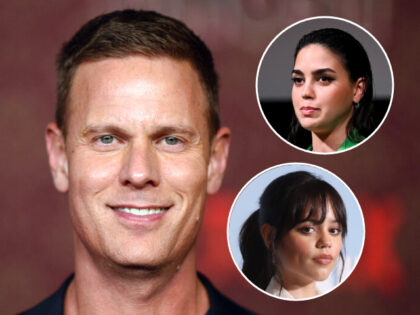 (Insets: Melissa Barrera, Jenna Ortega) Christopher Landon arrives at the premiere of "We