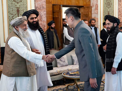 In this handout photo released by Taliban Prime Minister Media Office, China's new am