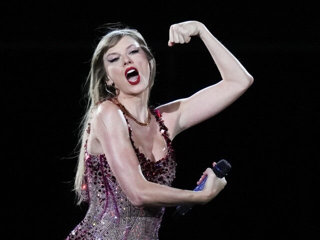 Taylor Swift performs at the Monumental stadium during her "Eras Tour" concert in Buenos A