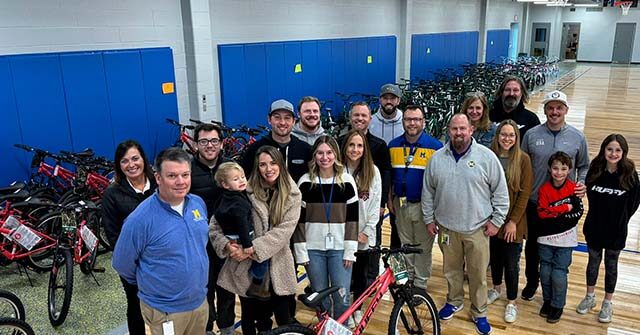 VIDEO: NASCAR Driver Gives Hometown Children 700 Bicycles