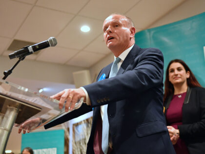 Conservative candidate Mike Freer speaks after winning the Finchley & Golders Green consti