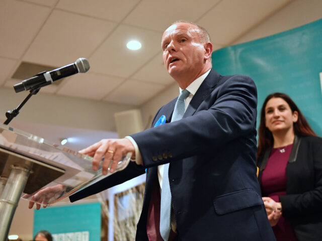 Conservative candidate Mike Freer speaks after winning the Finchley & Golders Green consti