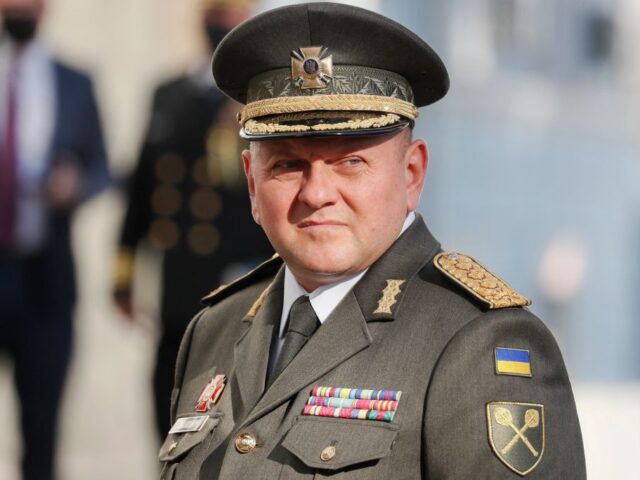 Commander-in-Chief of the Armed Forces of Ukraine Valeriy Zaluzhnyi waits before a meeting