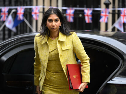 LONDON, ENGLAND - MAY 09: Home Secretary Suella Braverman arrives at number 10, ahead of t