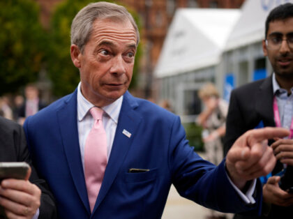 MANCHESTER, ENGLAND - OCTOBER 02: Former Leader of the Brexit Party, Nigel Farage attends