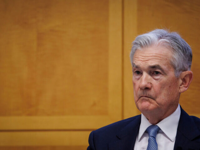 Jerome Powell, chairman of the US Federal Reserve, during the 24th Jacques Polak Annual Re