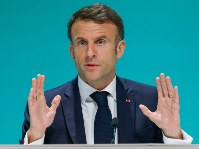 France's President Emmanuel Macron speaks during a press conference at the COP28 United Na