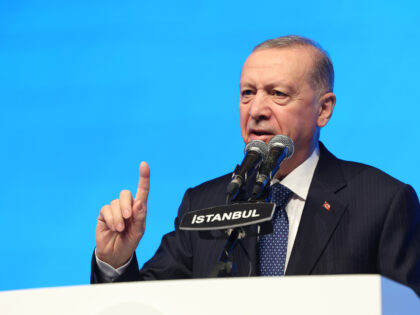 ISTANBUL, TURKIYE - DECEMBER 09: Turkish President Recep Tayyip Erdogan delivers remarks w