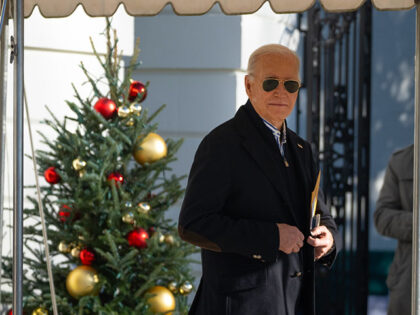U.S. President Joe Biden departs the White House December 20, 2023 in Washington, DC. Pres