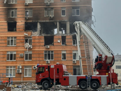 ODESA, UKRAINE - DECEMBER 29: A rocket hit a residential building in the morning in the ci