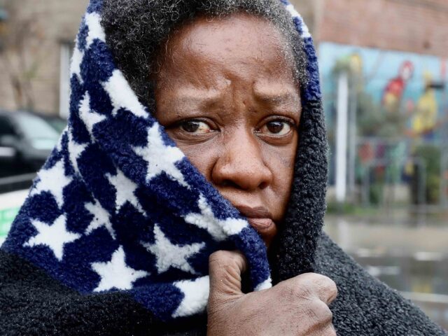 Homeless woman California (Xinhua via Getty)