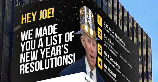 Job Creators Network Times Square Billboard Lists New Year’s Resolutions for Joe Biden to Help Small Businesses