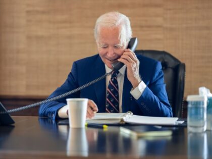 President Joe Biden participates in a call with 11 world leaders about Ukraine, Tuesday, O