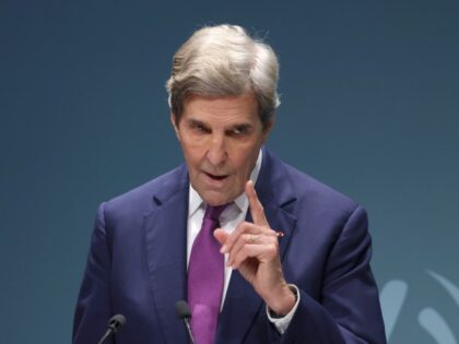 John Kerry, U.S. Special Presidential Envoy for Climate, speaks during a press conference