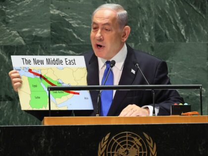 NEW YORK, NEW YORK - SEPTEMBER 22: Prime Minister of the State of Israel Benjamin Netanyah