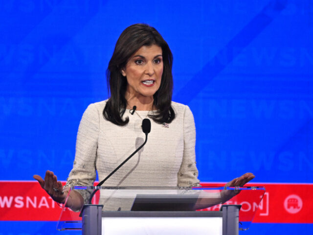 Former Governor from South Carolina and UN ambassador Nikki Haley speaks during the fourth