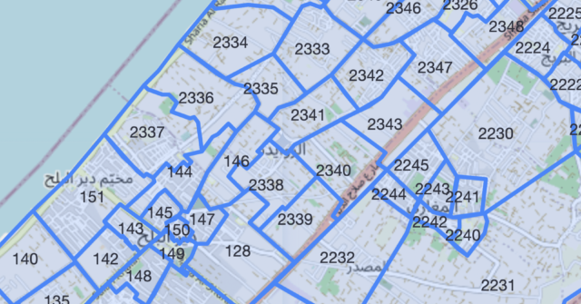 IDF Publishes Map of Gaza with Zones to Help Civilians Avoid Fighting