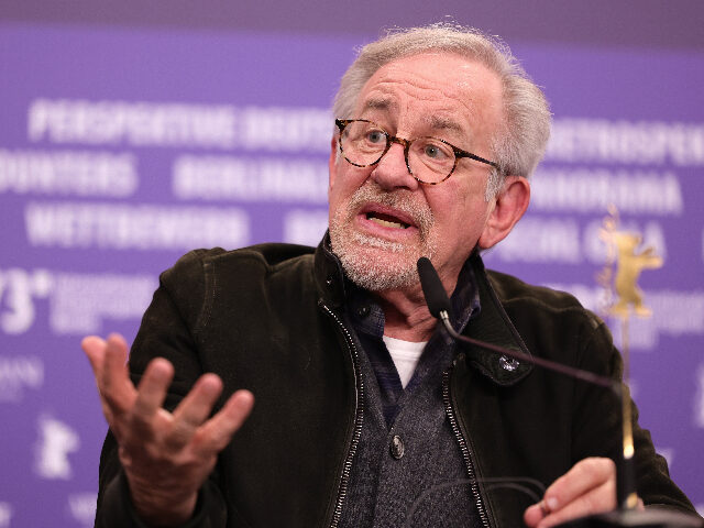 BERLIN, GERMANY - FEBRUARY 21: Steven Spielberg speaks on stage atthe "The Fabelmans&
