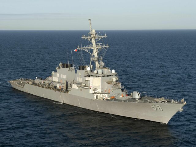 Atlantic Ocean, March 12, 2012 - The guided-missile destroyer USS Laboon (DDG 58) is underway in the Atlantic Ocean. - stock photo