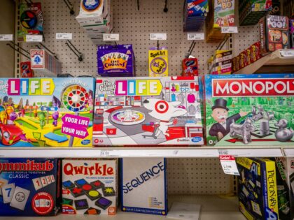 AUSTIN, TEXAS - DECEMBER 12: Hasbro board games are seen for sale at a Target store on Dec
