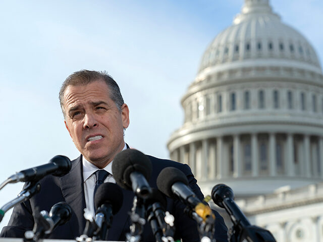 Hunter Biden, son of U.S. President Joe Biden, talks to reporters at the U.S. Capitol, in Washington, Wednesday, Dec. 13, 2023. Hunter Biden lashed out at Republican investigators who have been digging into his business dealings, insisting outside the Capitol he will only testify before a congressional committee in public. …