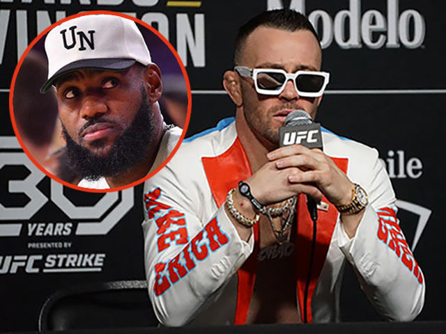 Colby Covington tells LeBron James to 'leave America' after NBA star was  seen sitting during National Anthem