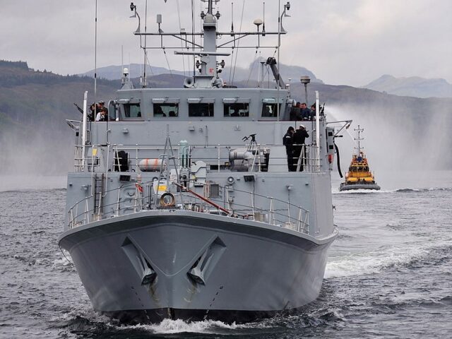 The Sandown Class Mine Hunter HMS Ramsey left her Base Port of HM Naval Base Clyde on May