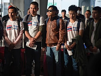 BANGKOK, THAILAND - 2023/11/30: Thai nationals, recently freed by Hamas, held a press conf