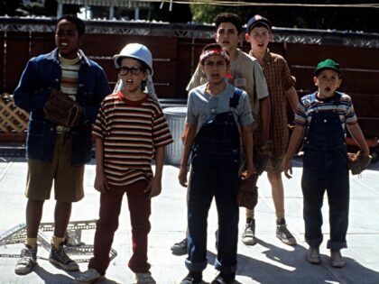 The gang of kids in a scene from the film 'The Sandlot', 1993. (Photo by 20th Century-Fox/