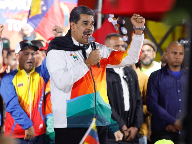 The President of the Bolivarian Republic of Venezuela, Nicolás Maduro, speaks and gesture